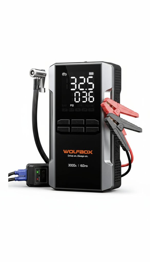 Inflador portátil y arrancador portátil